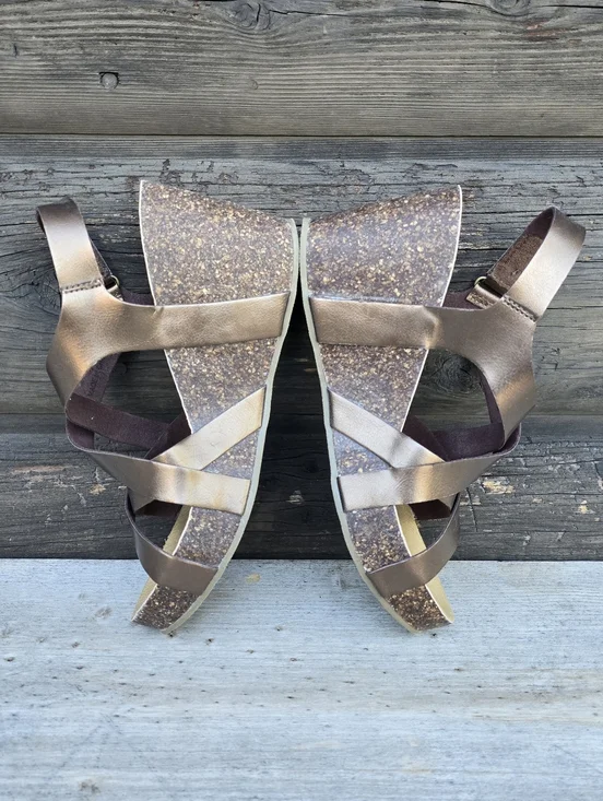 Blowfish Malibu Henrietta Y2K Boho Revival Platform Cork Wedge Sandals 8.5M - Picture 11 of 12
